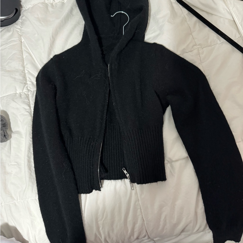 Never worn double zip sweater